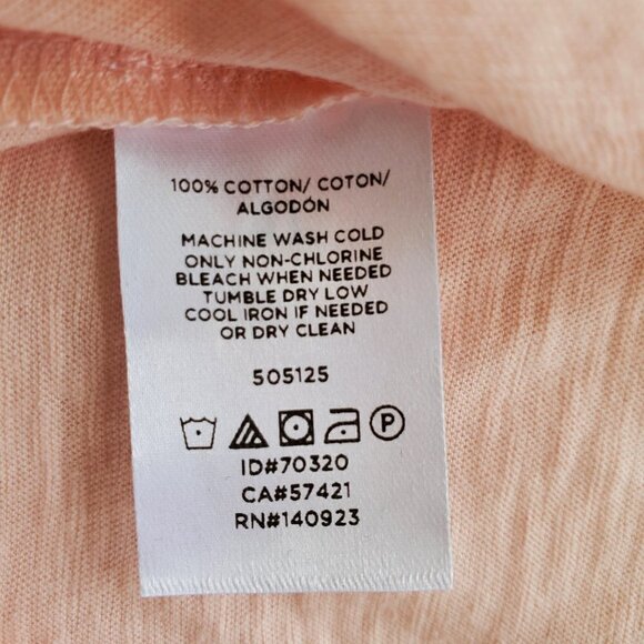 NWT - Lou & Grey Peach 100% Cotton Oversized Drop Shoulder Long Sleeve Tee XS - Picture 8 of 14